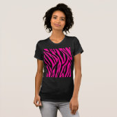 Roze zebra afdrukontwerp t-shirt (Voorkant volledig)