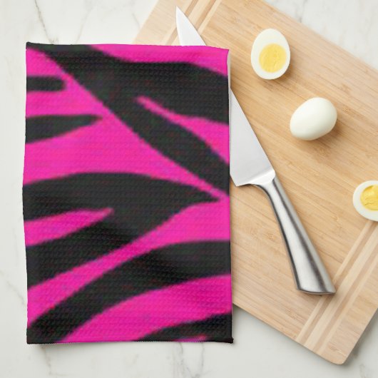 Roze zebra afdrukontwerp theedoek (Quarter Fold)