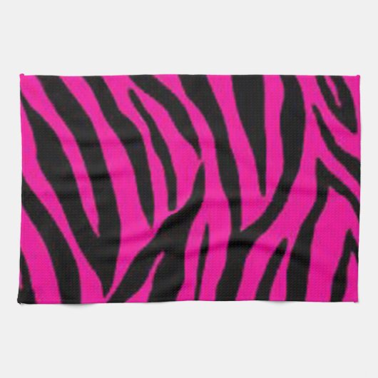 Roze zebra afdrukontwerp theedoek (Horizontaal)