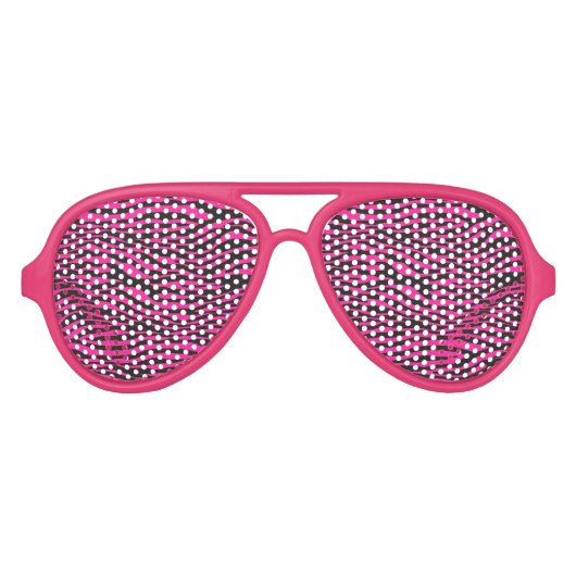 Roze Zebra Aviator Zonnebril (Voorkant)
