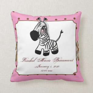 Roze Zebra Baby Keepslag Pillow Kussen