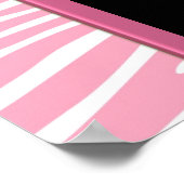 Roze Zebra Baby shower banner Poster (Hoek)