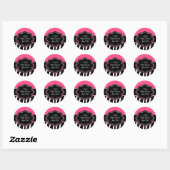 Roze Zebra Baby shower of Verjaardag Stickers (Vel)