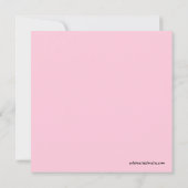 Roze Zebra Baby shower Uitnodiging (Achterkant)