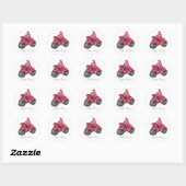 Roze Zebra Baby showers Stickers (Vel)