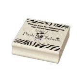 Roze Zebra Bedankt Stamp | Bedrijfsbenodigdheden Rubberstempel (Stempel)