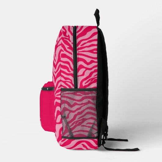 Roze zebra bedrukte rugzak (Rechts)