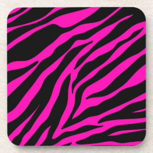 roze zebra bier onderzetter
