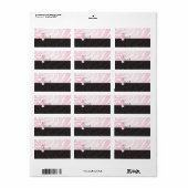 Roze Zebra Blank Etiket (Full Sheet)