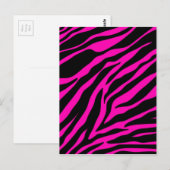 roze zebra briefkaart (Voorkant / Achterkant)
