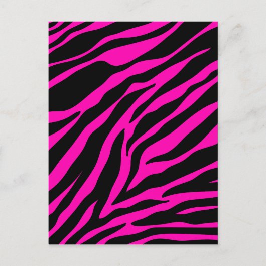 roze zebra briefkaart (Voorkant)