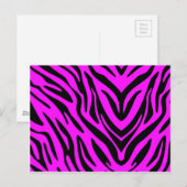 Roze Zebra Briefkaart (Voorkant / Achterkant)