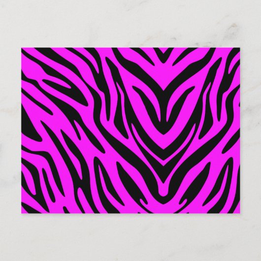 Roze Zebra Briefkaart (Voorkant)