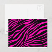 roze zebra briefkaart (Voorkant / Achterkant)