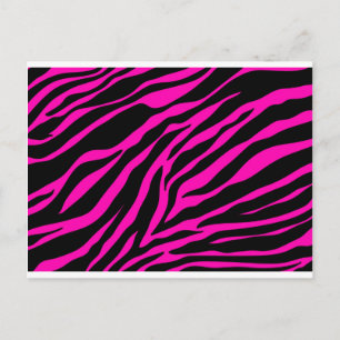 roze zebra briefkaart
