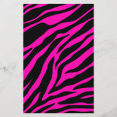 roze zebra briefpapier (Voorkant)