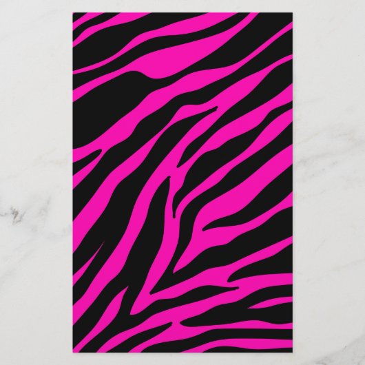 roze zebra briefpapier (Voorkant)
