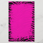 Roze Zebra briefpapier (Voorkant)