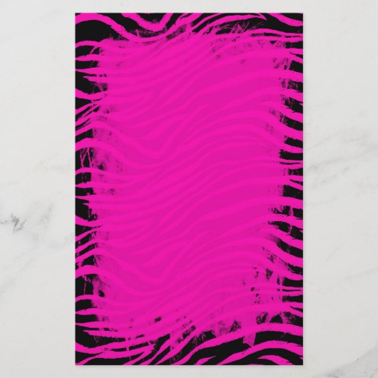 Roze Zebra briefpapier (Voorkant)