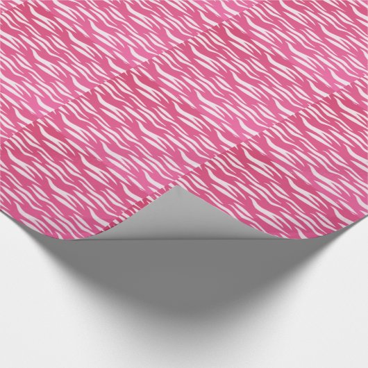 Roze Zebra Cadeaupapier (Hoek)