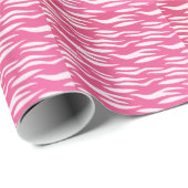Roze Zebra Cadeaupapier (Rol Hoek)