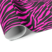 roze zebra cadeaupapier (Rol Hoek)