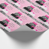  Roze Zebra Cake en Cupcake Wrapping Paper Cadeaupapier (Hoek)