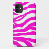 Roze zebra Case-Mate iPhone case (Achterkant)