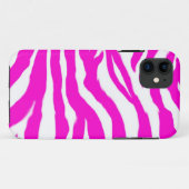 Roze zebra Case-Mate iPhone case (Achterkant (horizontaal))