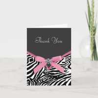Roze Zebra Dank u kaarten
