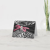 Roze Zebra Dank u kaarten (Voorkant)