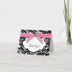 Roze Zebra Dank u kaarten