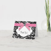 Roze Zebra Dank u kaarten (Voorkant)