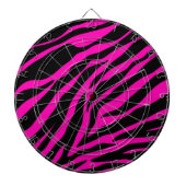roze zebra dartbord (Voorkant)