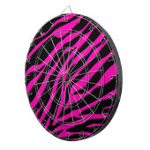 roze zebra dartbord (Voorkant Rechts)