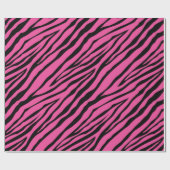 Roze Zebra Dierenprint Cadeaupapier (Vlak)