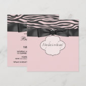 Roze Zebra Diva Baby Meisje Shower Kaart (Voorkant / Achterkant)