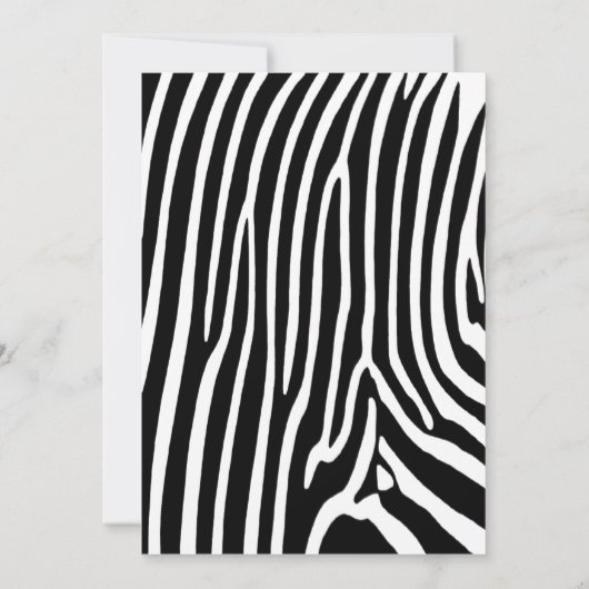 Roze Zebra Diva Birthday Kaart (Achterkant)