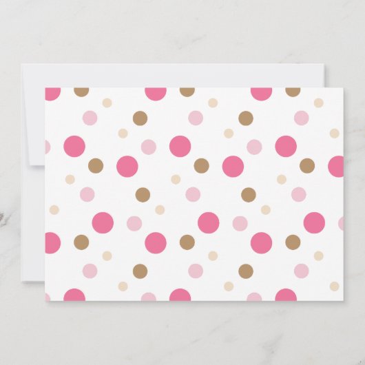 Roze Zebra eerste uitnodiging van de Birthday Part (Achterkant)