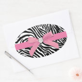 Roze zebra enveloppe verzegeling sticker (Envelop)