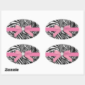 Roze zebra enveloppe verzegeling sticker (Vel)
