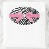 Roze zebra enveloppe verzegeling sticker (Tas)