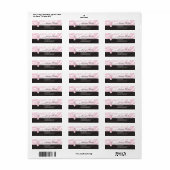 Roze Zebra Etiket (Full Sheet)