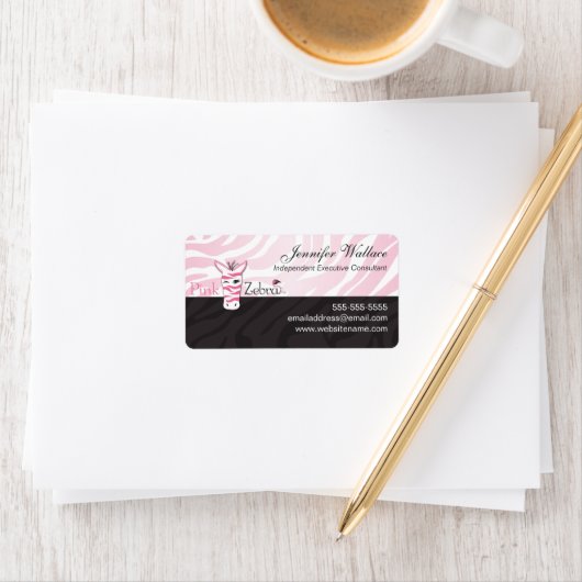 Roze Zebra Etiket (Insitu)