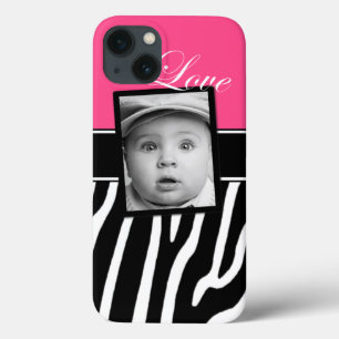 Roze zebra foto iPad hoes