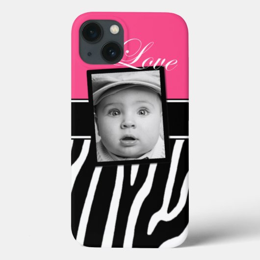Roze zebra foto iPad hoes (Achterkant)