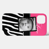 Roze zebra foto iPad hoes (Achterkant (horizontaal))