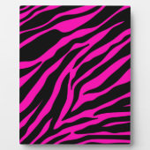 roze zebra fotoplaat (Voorkant)