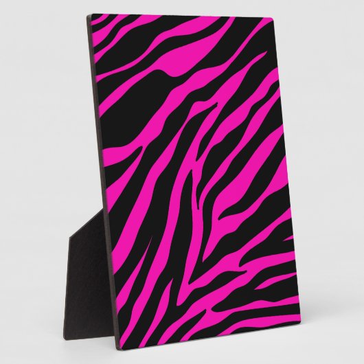 roze zebra fotoplaat (Zijkant)