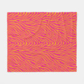 Roze Zebra gestreept Achtergrondkleur wijzigen Fleece Deken (Voorkant (Horizontaal))